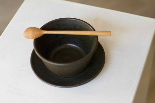 CUP with SAUCER - BLACK